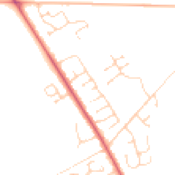 Daytime road noise heatmap for NR10 3EW