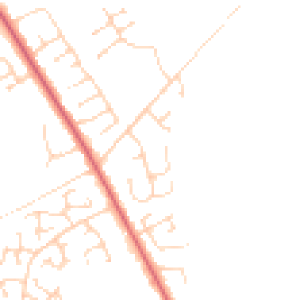Daytime road noise heatmap for NR10 3EZ