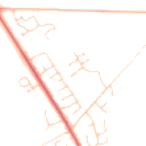 Daytime road noise heatmap for NR10 3FX