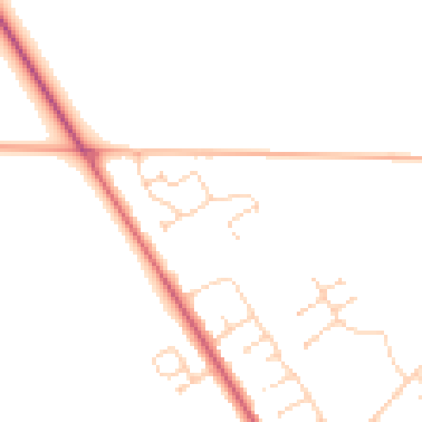Daytime road noise heatmap for NR10 3FZ