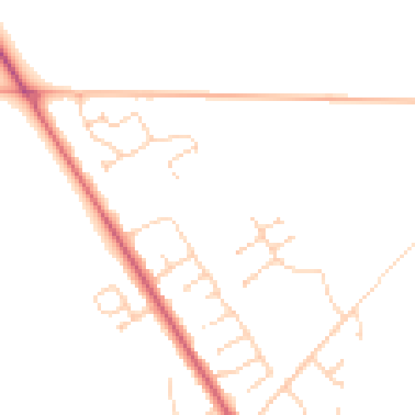 Daytime road noise heatmap for NR10 3GG