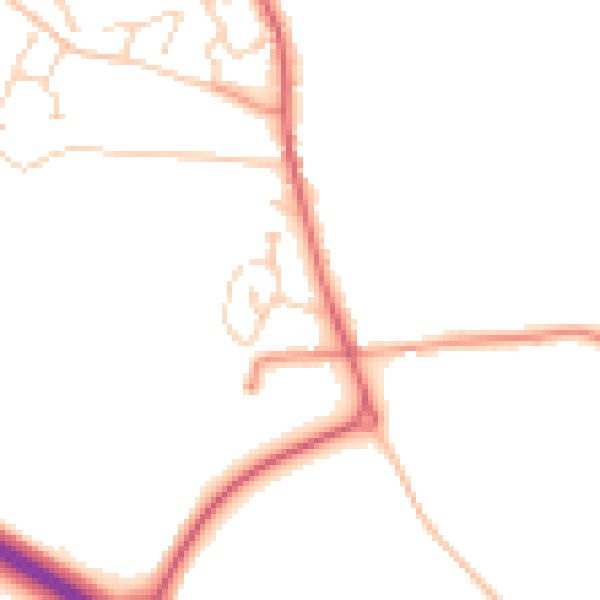 Daytime road noise heatmap for NR10 3GP