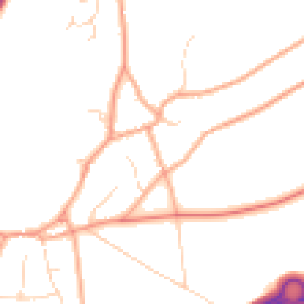 Daytime road noise heatmap for NR10 3HR