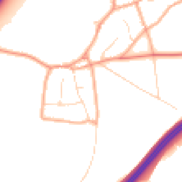 Daytime road noise heatmap for NR10 3JE
