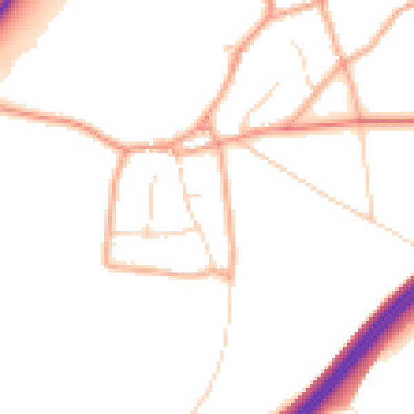 Daytime road noise heatmap for NR10 3JG