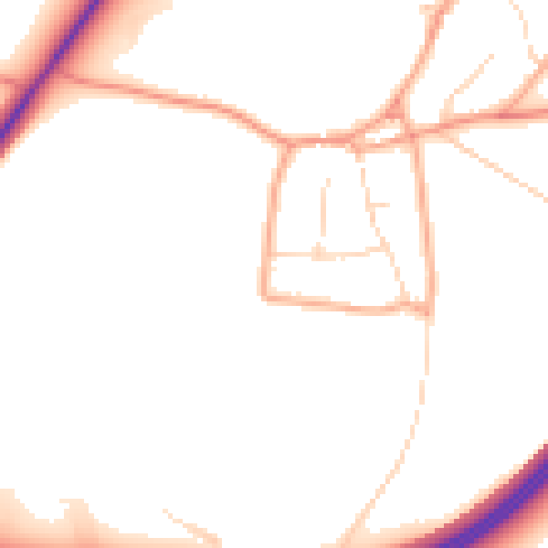 Daytime road noise heatmap for NR10 3JH