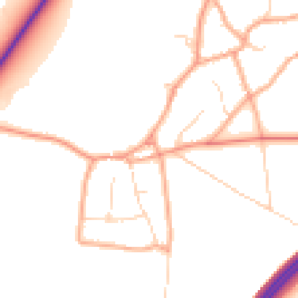 Daytime road noise heatmap for NR10 3JL