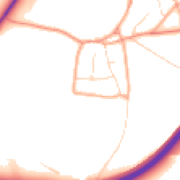 Daytime road noise heatmap for NR10 3JQ