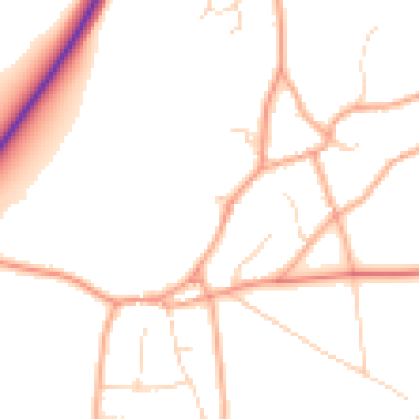 Daytime road noise heatmap for NR10 3JR