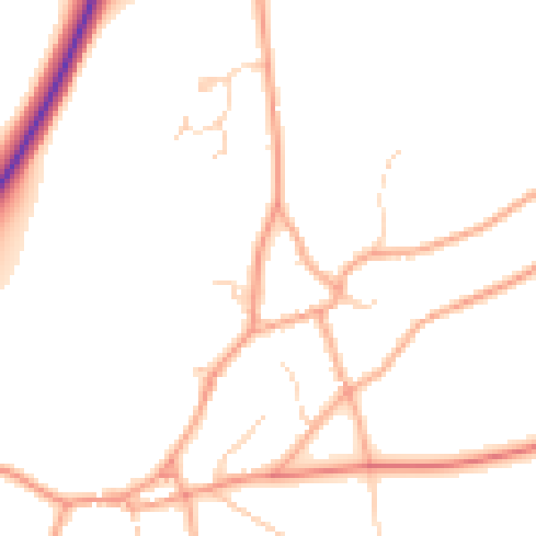 Daytime road noise heatmap for NR10 3LA