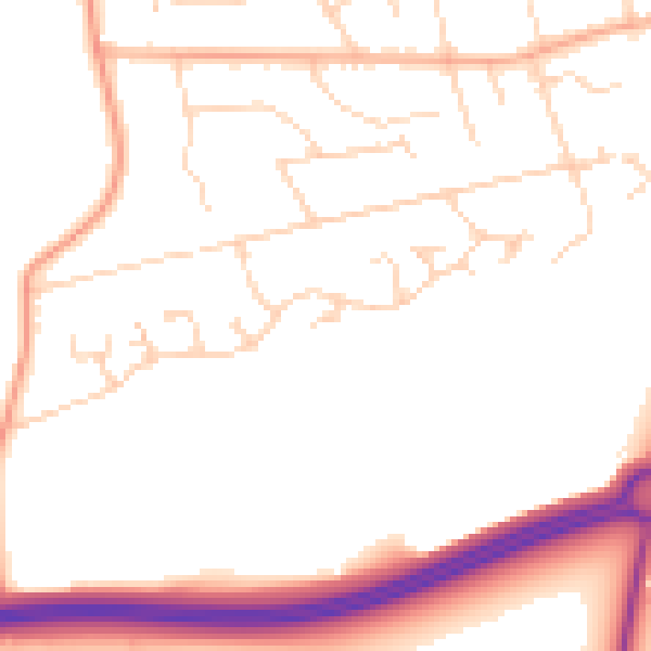 Daytime road noise heatmap for NR10 3QR