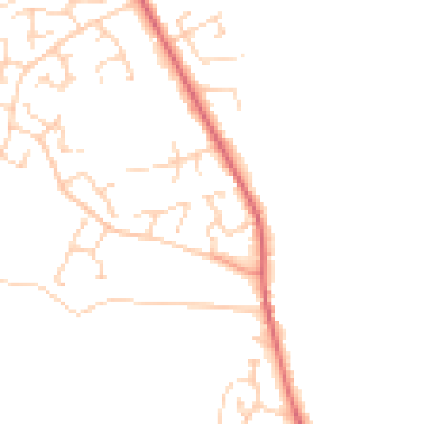 Daytime road noise heatmap for NR10 3RT