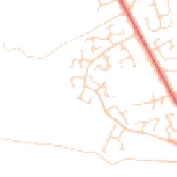 Daytime road noise heatmap for NR10 3SG