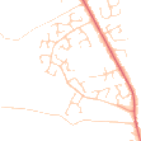 Daytime road noise heatmap for NR10 3SJ