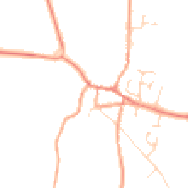 Daytime road noise heatmap for NR10 4AJ