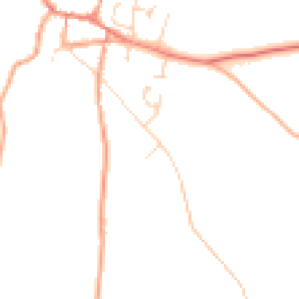 Daytime road noise heatmap for NR10 4AQ