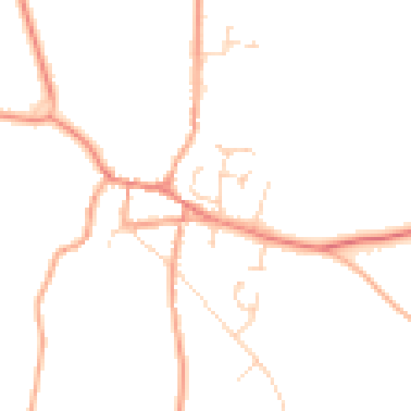 Daytime road noise heatmap for NR10 4AR