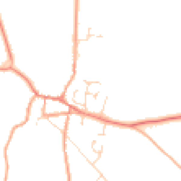 Daytime road noise heatmap for NR10 4AS