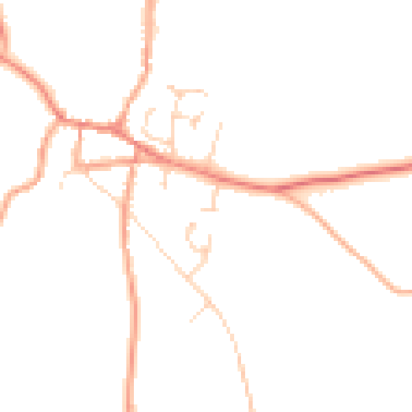Daytime road noise heatmap for NR10 4AZ