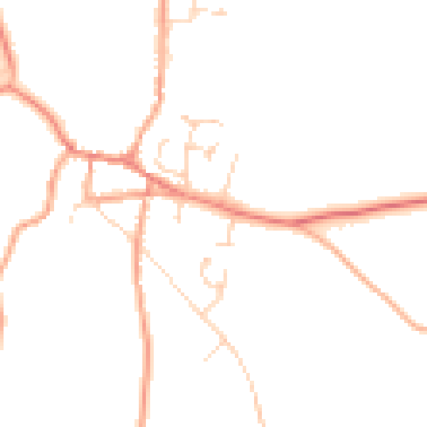 Daytime road noise heatmap for NR10 4BA