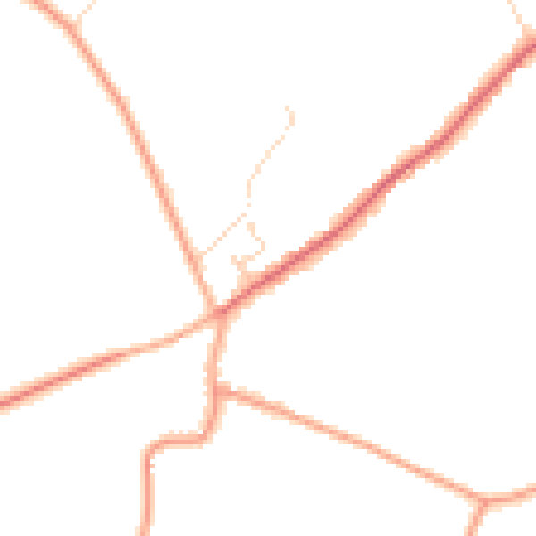 Daytime road noise heatmap for NR10 4EE