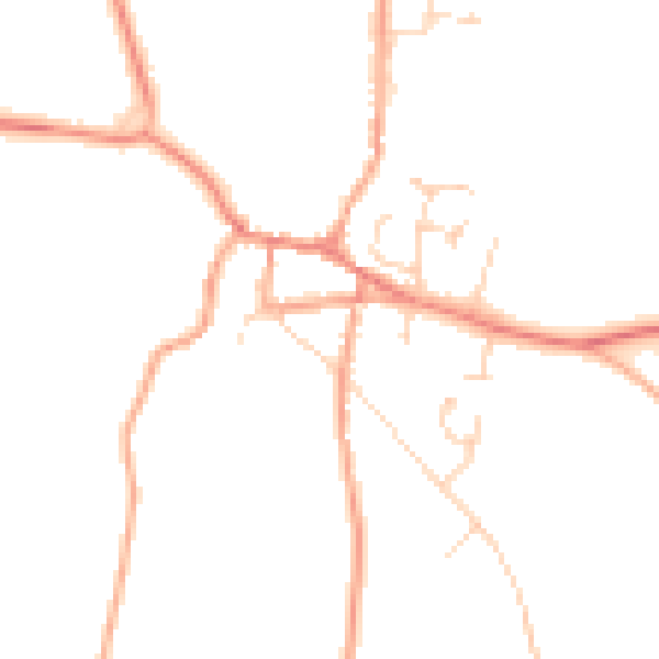 Daytime road noise heatmap for NR10 4FF