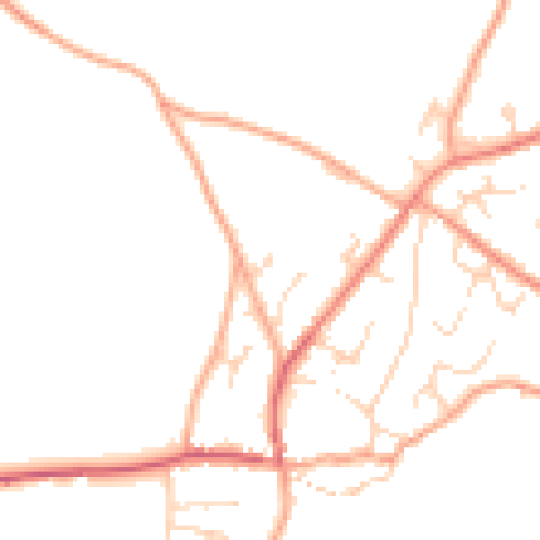 Daytime road noise heatmap for NR10 4FP
