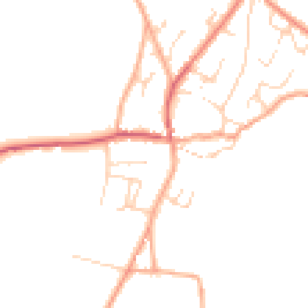 Daytime road noise heatmap for NR10 4FR