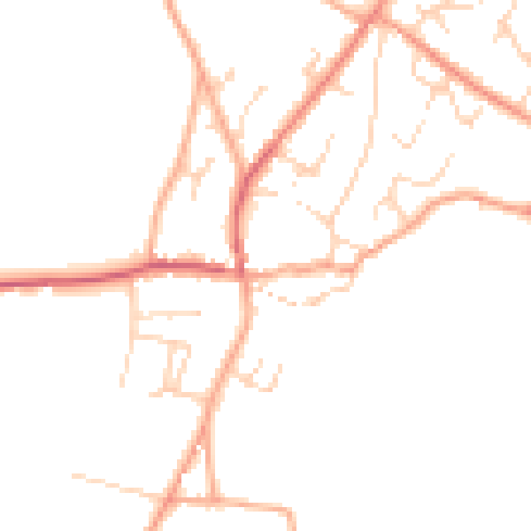 Daytime road noise heatmap for NR10 4JJ