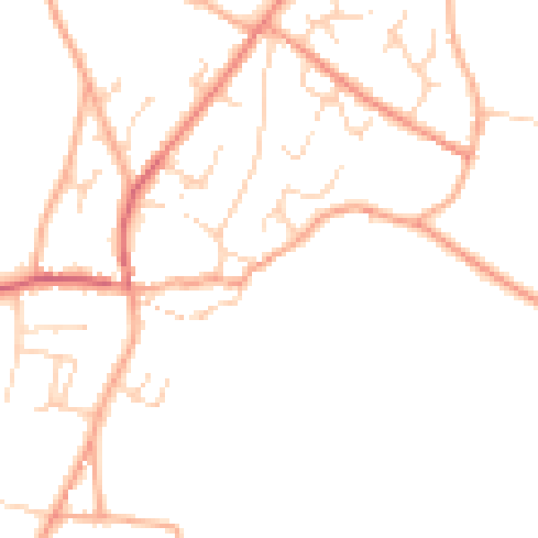 Daytime road noise heatmap for NR10 4JN
