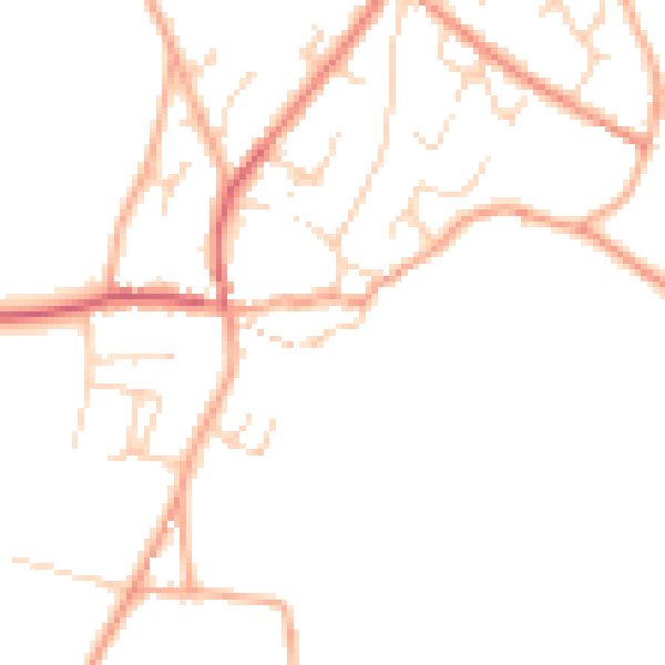 Daytime road noise heatmap for NR10 4JW