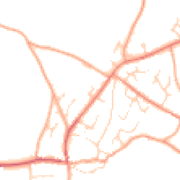 Daytime road noise heatmap for NR10 4LL