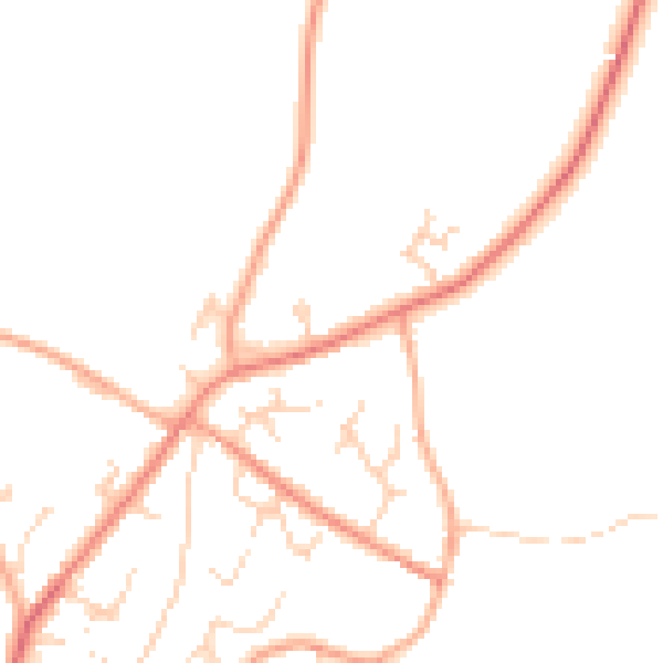 Daytime road noise heatmap for NR10 4LU