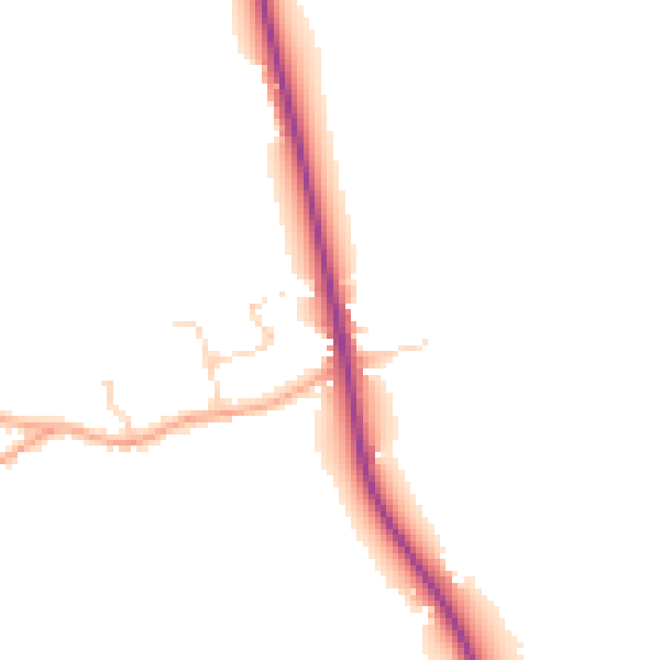 Daytime road noise heatmap for NR10 5AD