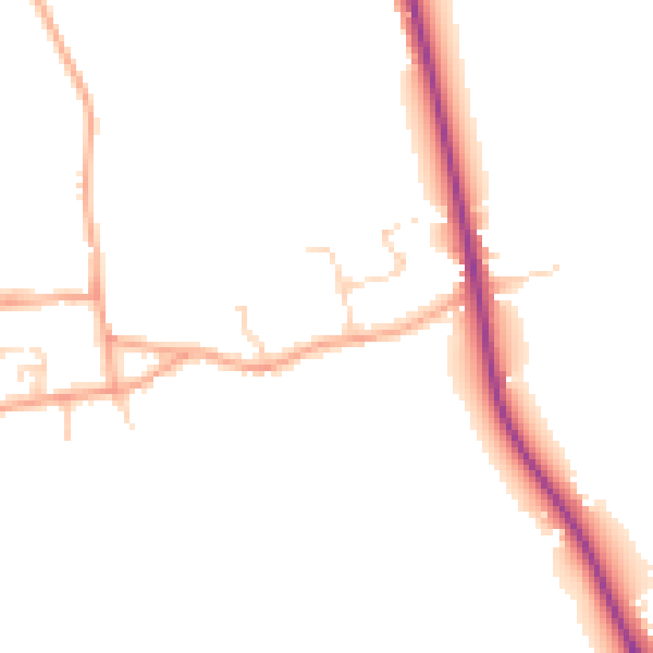 Daytime road noise heatmap for NR10 5NA