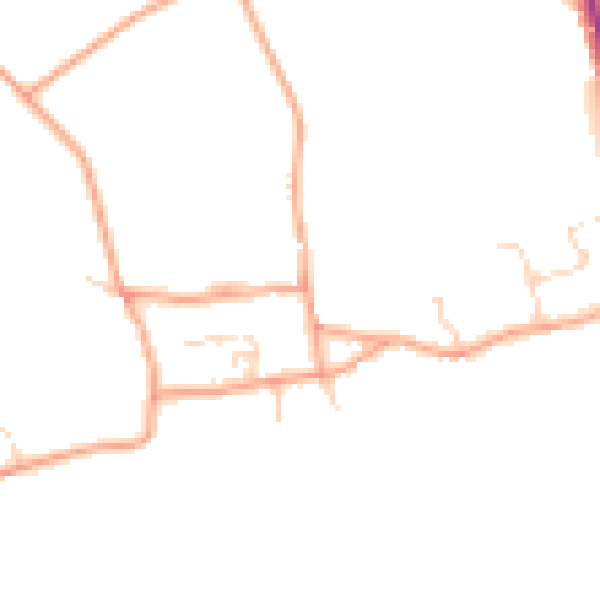 Daytime road noise heatmap for NR10 5NQ