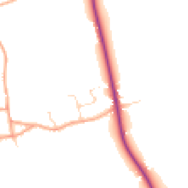 Daytime road noise heatmap for NR10 5PD