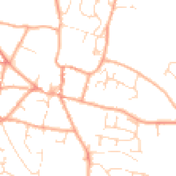 Daytime road noise heatmap for NR11 6AL