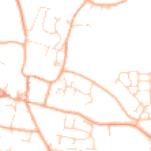 Daytime road noise heatmap for NR11 6AN