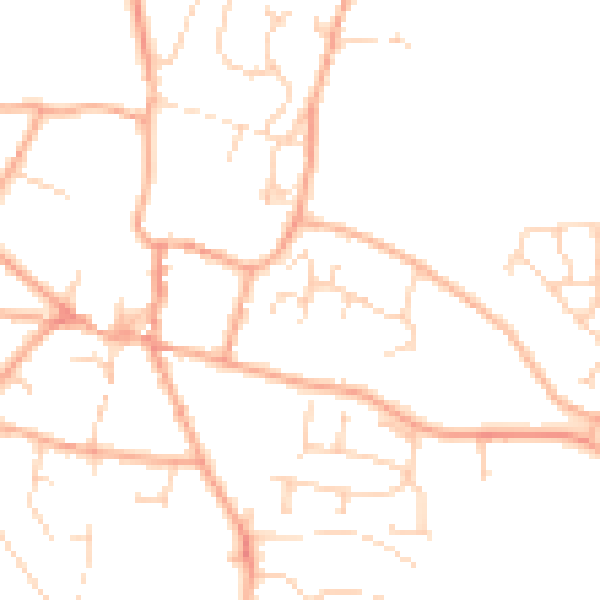 Daytime road noise heatmap for NR11 6AY