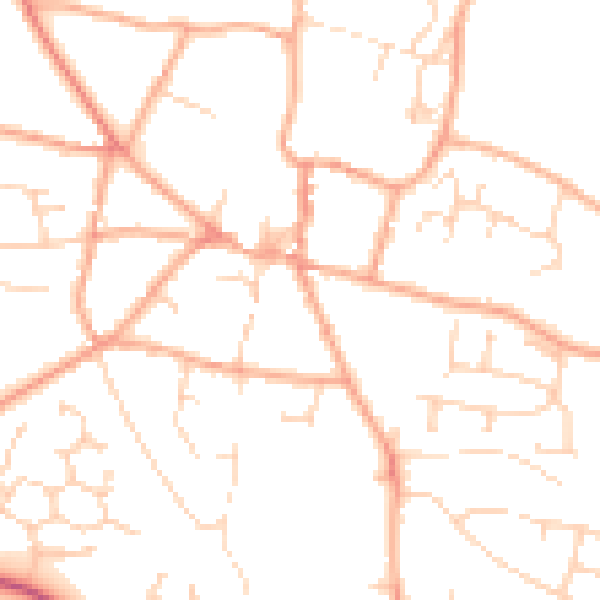 Daytime road noise heatmap for NR11 6BN