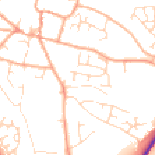 Daytime road noise heatmap for NR11 6BP