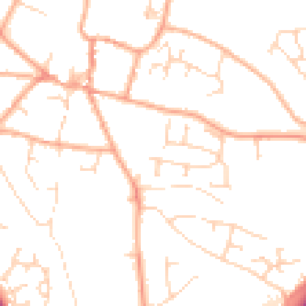 Daytime road noise heatmap for NR11 6BQ