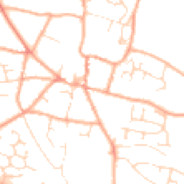 Daytime road noise heatmap for NR11 6BS