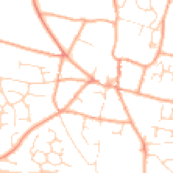 Daytime road noise heatmap for NR11 6BX