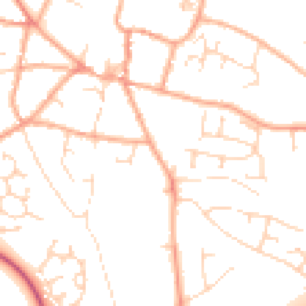 Daytime road noise heatmap for NR11 6FB