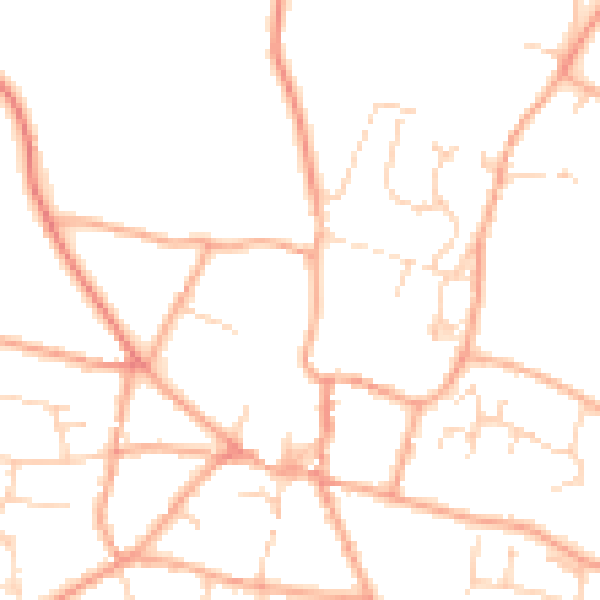 Daytime road noise heatmap for NR11 6HE