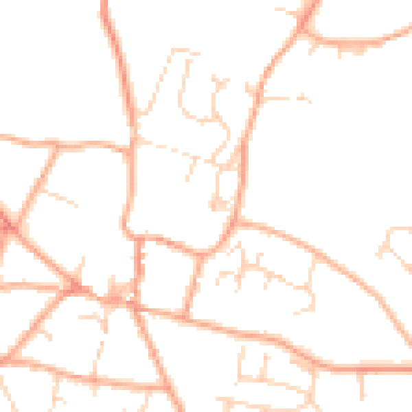 Daytime road noise heatmap for NR11 6HQ