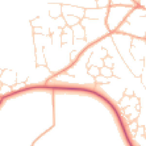 Daytime road noise heatmap for NR11 6LJ