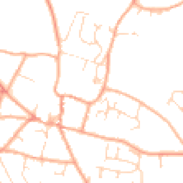 Daytime road noise heatmap for NR11 6LN